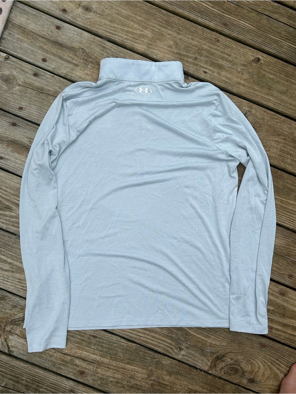 Under Armour Light Gray Lightweight Quarter-Zip Shirt Jacket - Picture 4 of 4